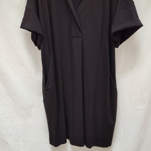 New Lafayette 148 little black shirt dress Toni plus size 3x mini work short - Picture 7 of 16